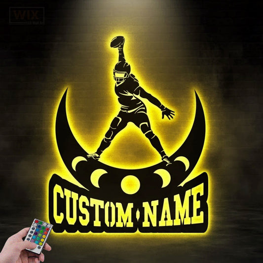 Football Led Metal Sign - Wix Decor