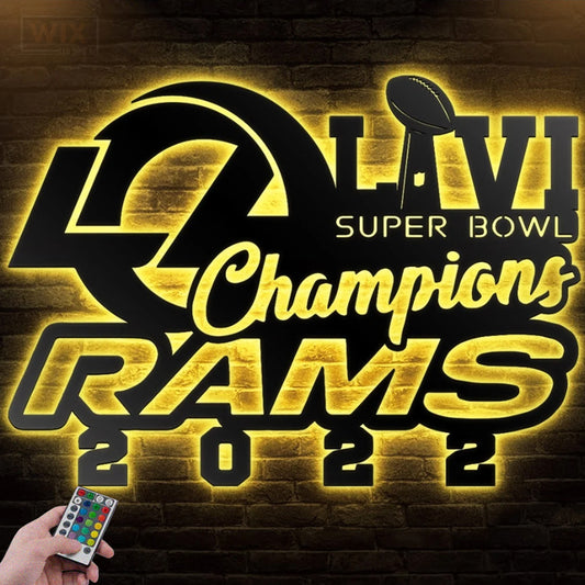 Football Led Metal Sign 