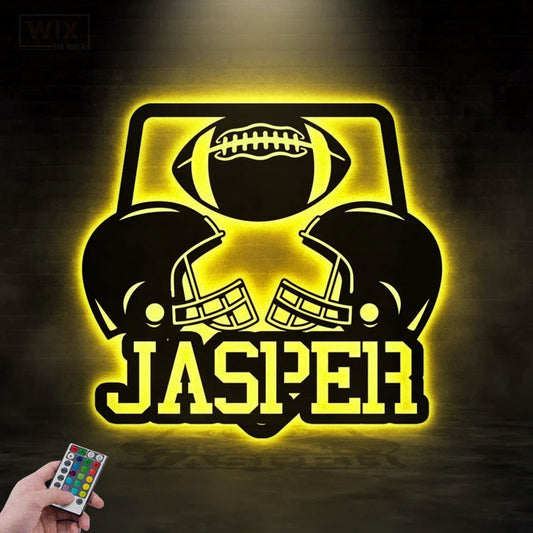 Football Led Metal Sign - Wix Decor