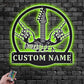 Guitar LED Metal Sign 
