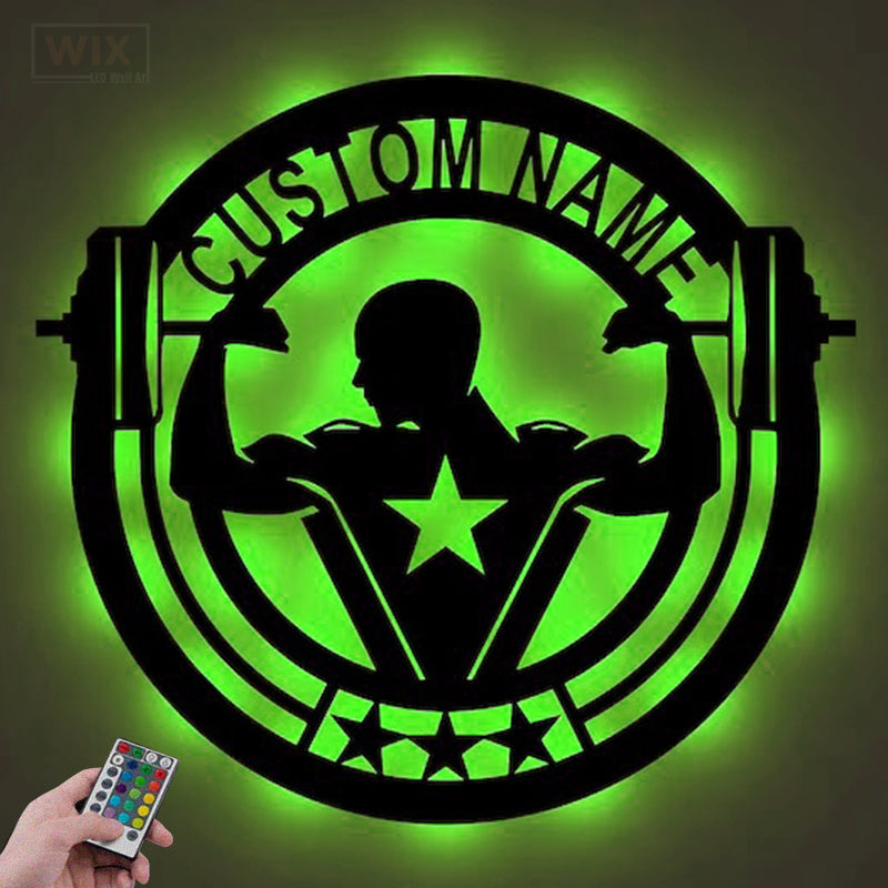 Gym LED Metal Sign 