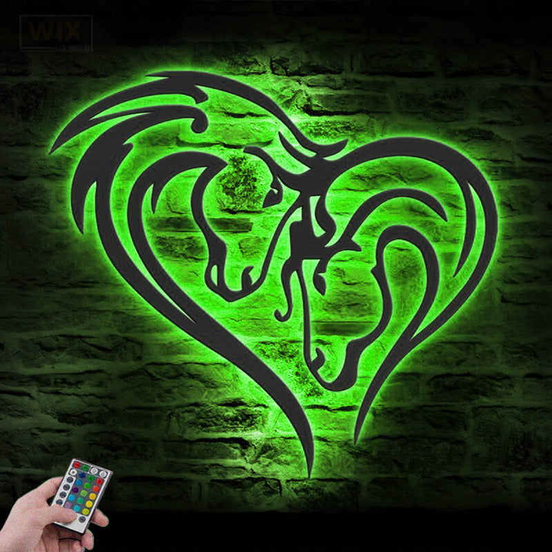 Horse LED Metal Sign - Wix Decor
