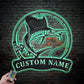 Fishing LED Metal Sign 