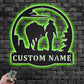 Horse LED Metal Sign 