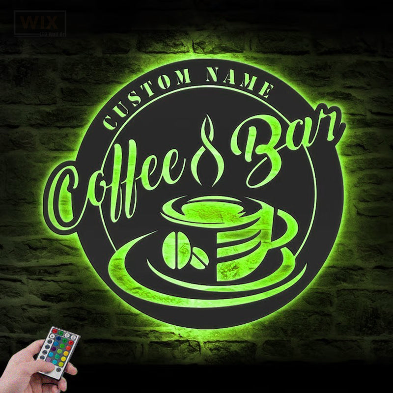 Coffee Shop Led Metal Sign - Wix Decor
