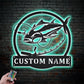 Fishing LED Metal Sign 
