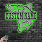 Fishing LED Metal Sign 