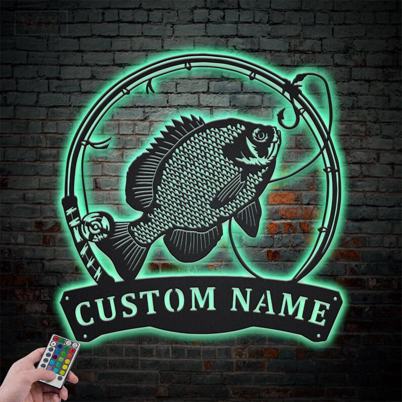 Fishing LED Metal Sign - Wix Decor