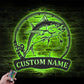 Fishing LED Metal Sign 