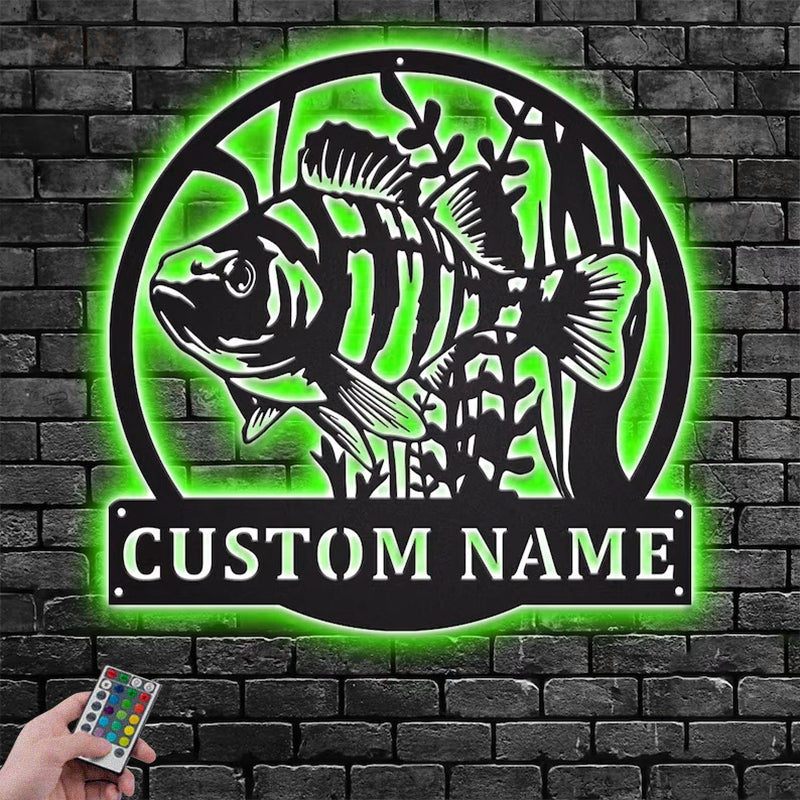 Fishing LED Metal Sign - Wix Decor