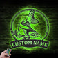 Fishing LED Metal Sign - Wix Decor