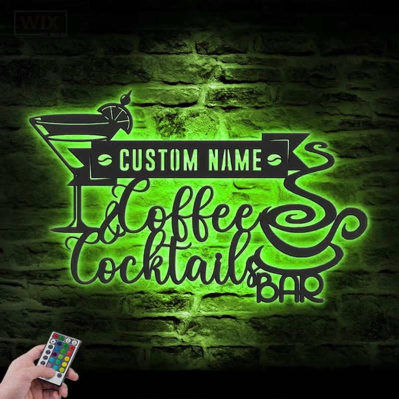 Coffee Shop Led Metal Sign - Wix Decor