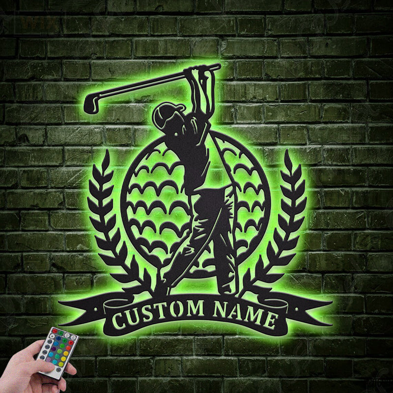 Gofl LED Metal Sign 