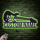 Guitar LED Metal Sign 