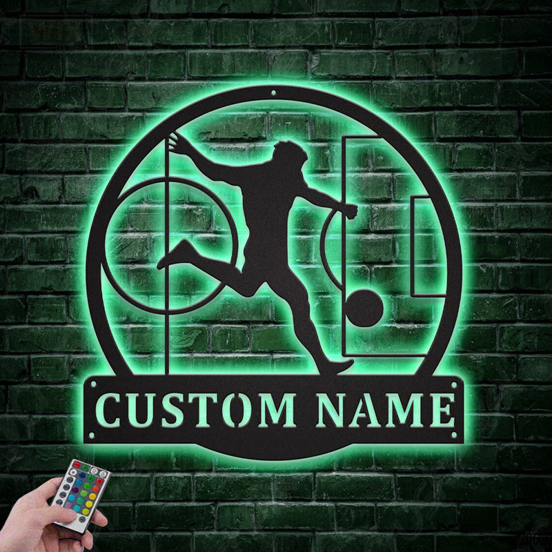 Soccer LED Metal Sign - Wix Decor