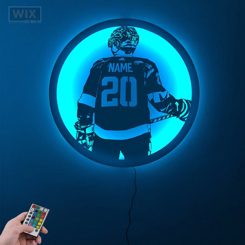 Hockey Led Metal Sign - Wix Decor