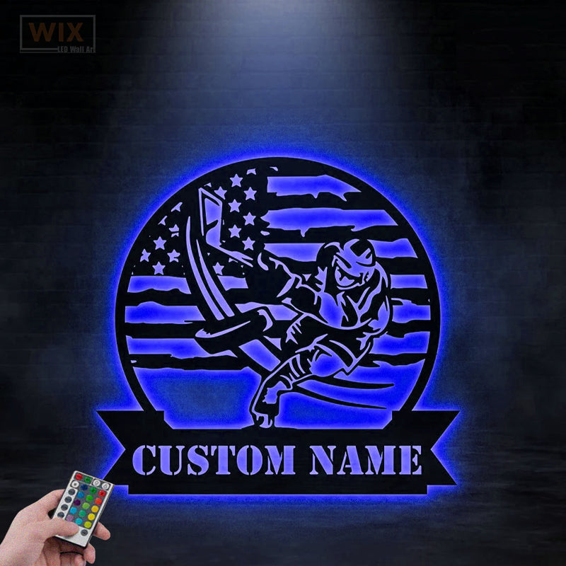 Hockey Led Metal Sign - Wix Decor