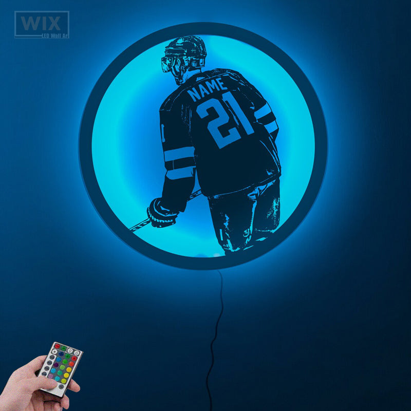 Hockey Led Metal Sign - Wix Decor