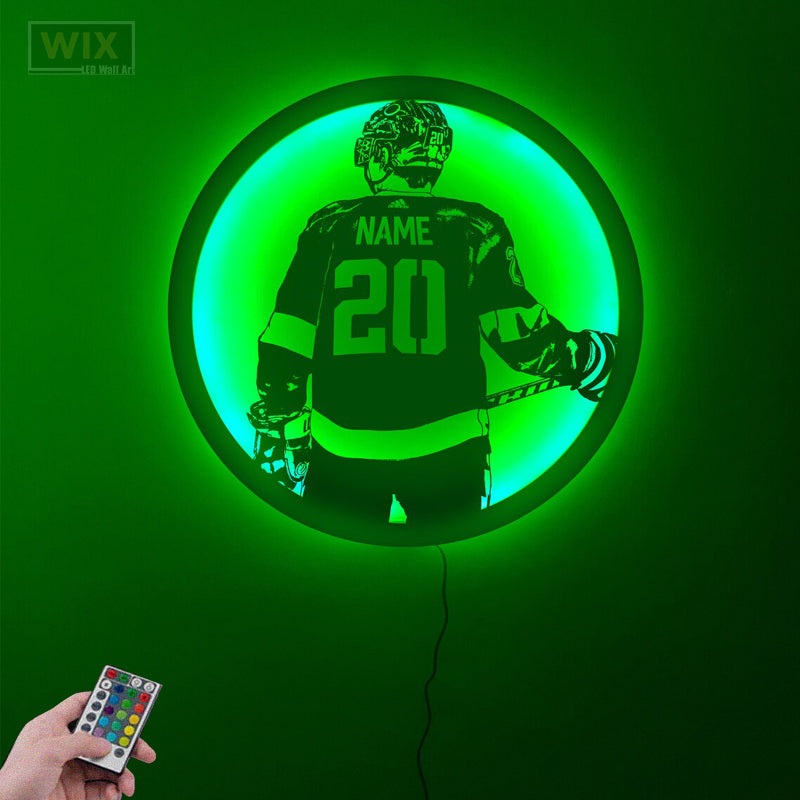 Hockey Led Metal Sign - Wix Decor
