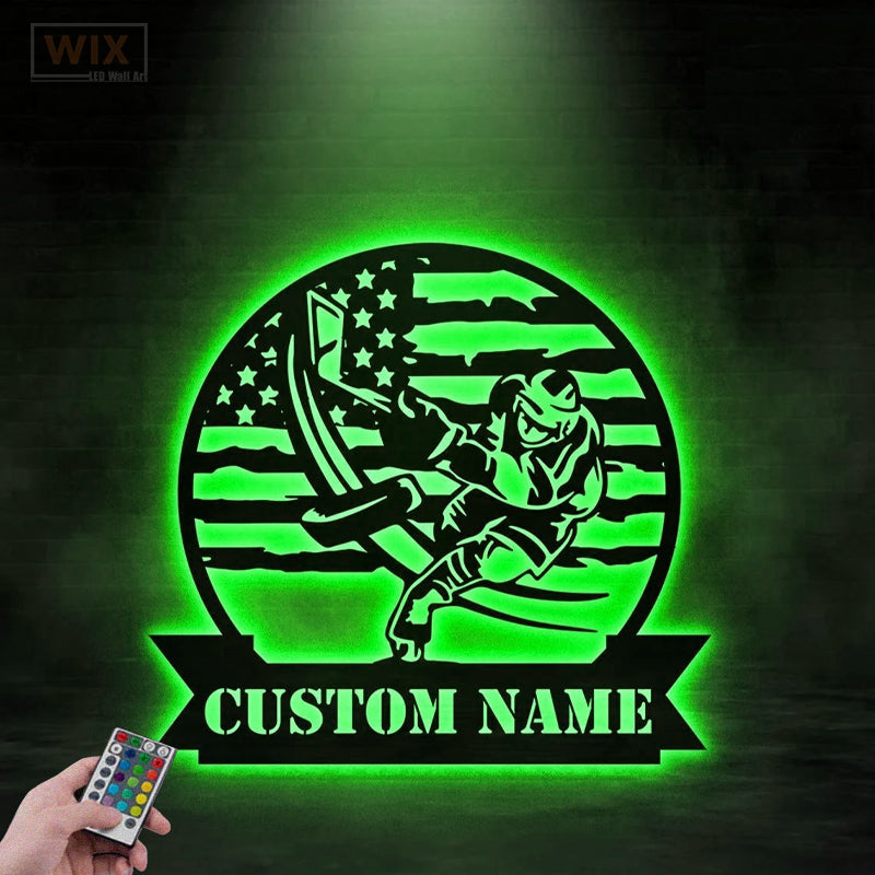 Hockey Led Metal Sign - Wix Decor