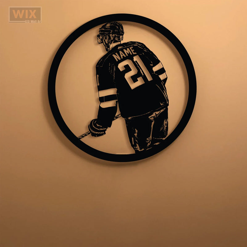 Hockey Led Metal Sign - Wix Decor