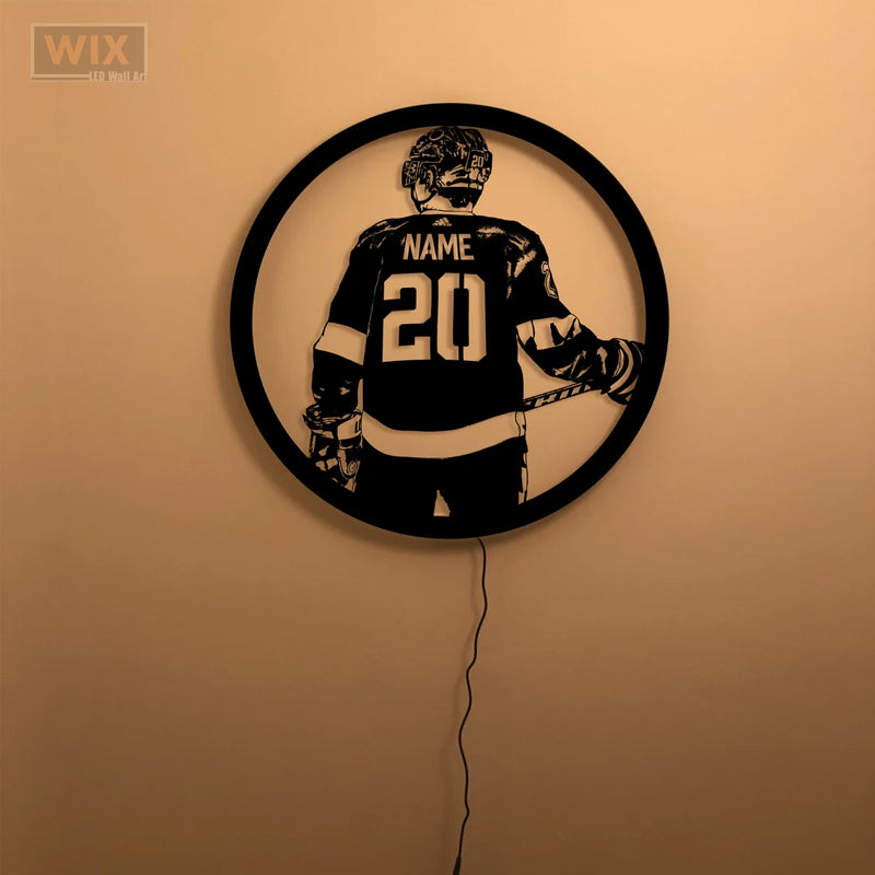 Hockey Led Metal Sign - Wix Decor