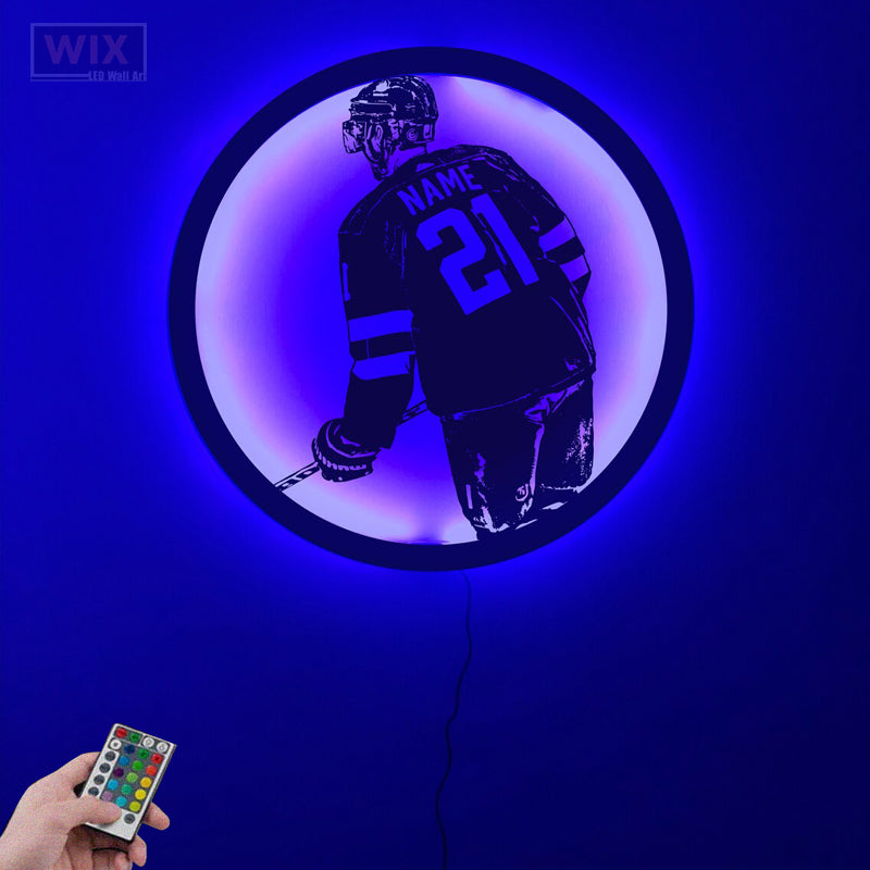 Hockey Led Metal Sign - Wix Decor
