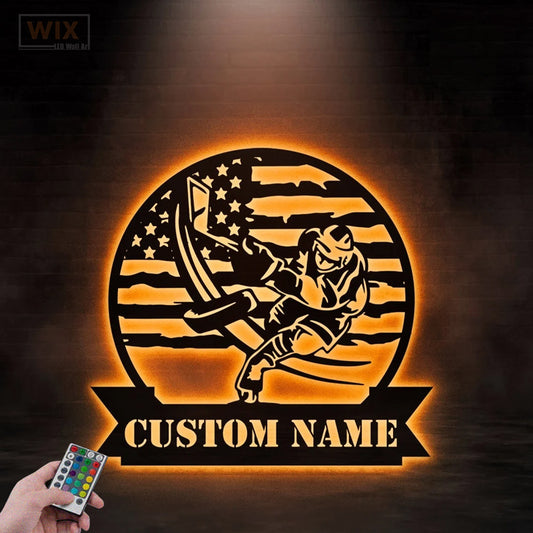 Hockey Led Metal Sign - Wix Decor
