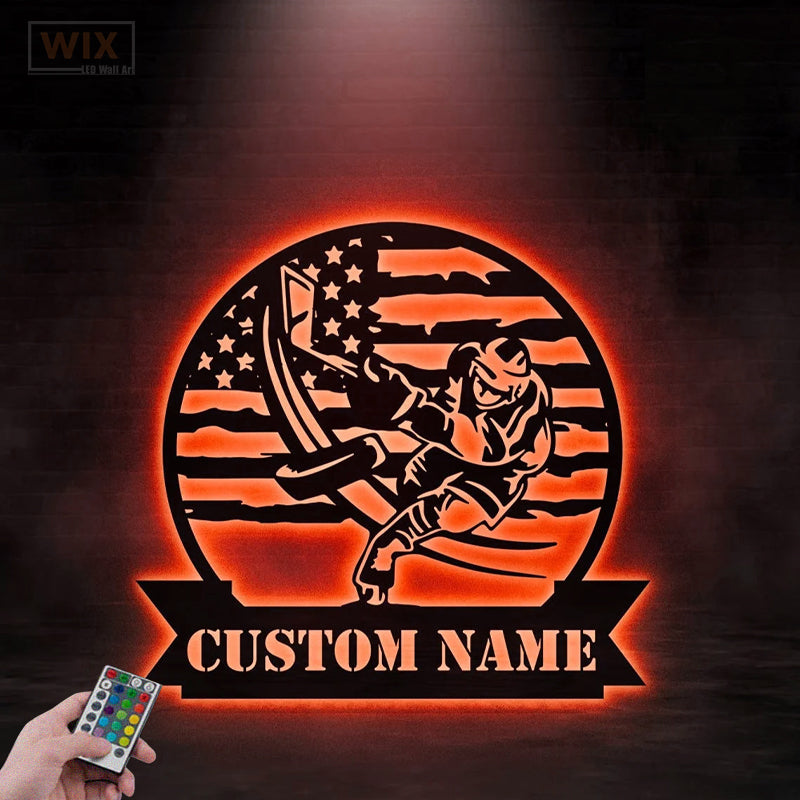 Hockey Led Metal Sign - Wix Decor