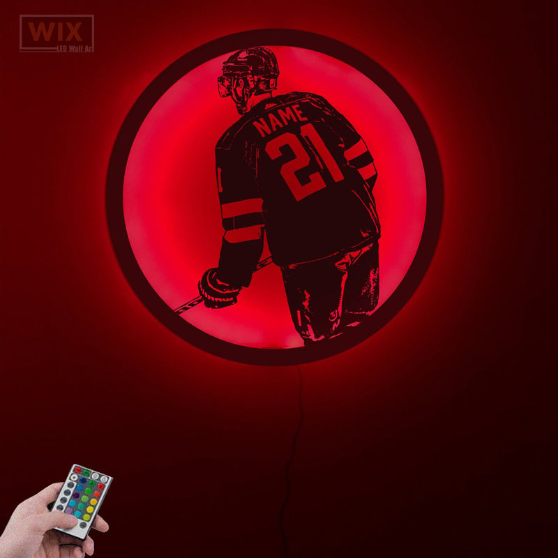 Hockey Led Metal Sign - Wix Decor