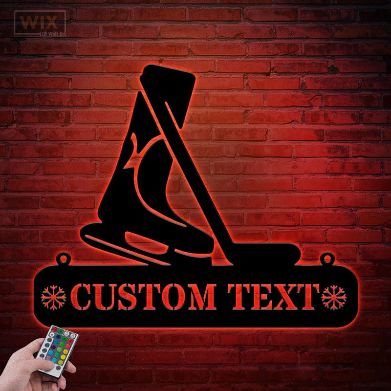 Hockey Led Metal Sign - Wix Decor