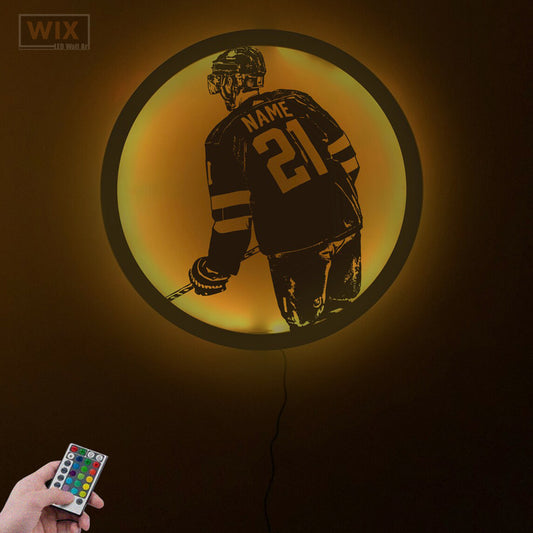 Hockey Led Metal Sign - Wix Decor