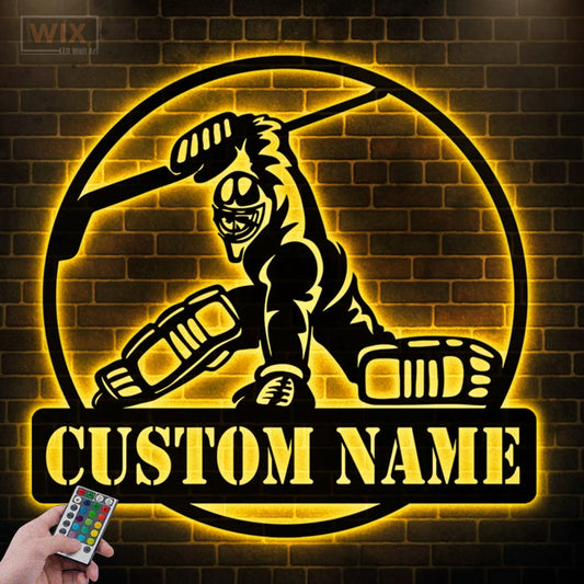 Hockey Led Metal Sign - Wix Decor