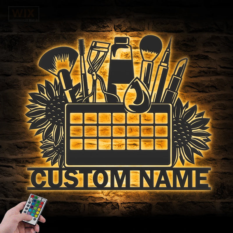 Barber & Salon Led Metal Sign - Wix Decor