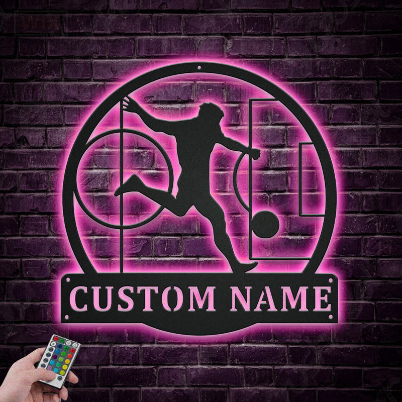 Soccer LED Metal Sign - Wix Decor