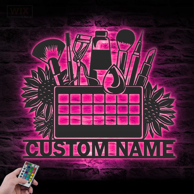 Barber & Salon Led Metal Sign - Wix Decor