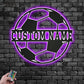 Soccer LED Metal Sign - Wix Decor