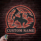 Horse LED Metal Sign 