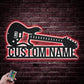 Guitar LED Metal Sign 