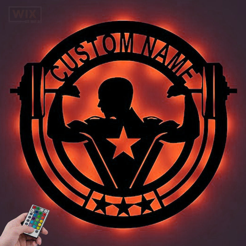 Gym LED Metal Sign 