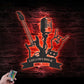 Guitar LED Metal Sign 