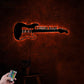 Guitar LED Metal Sign 