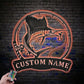 Fishing LED Metal Sign 