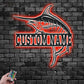 Fishing LED Metal Sign - Wix Decor