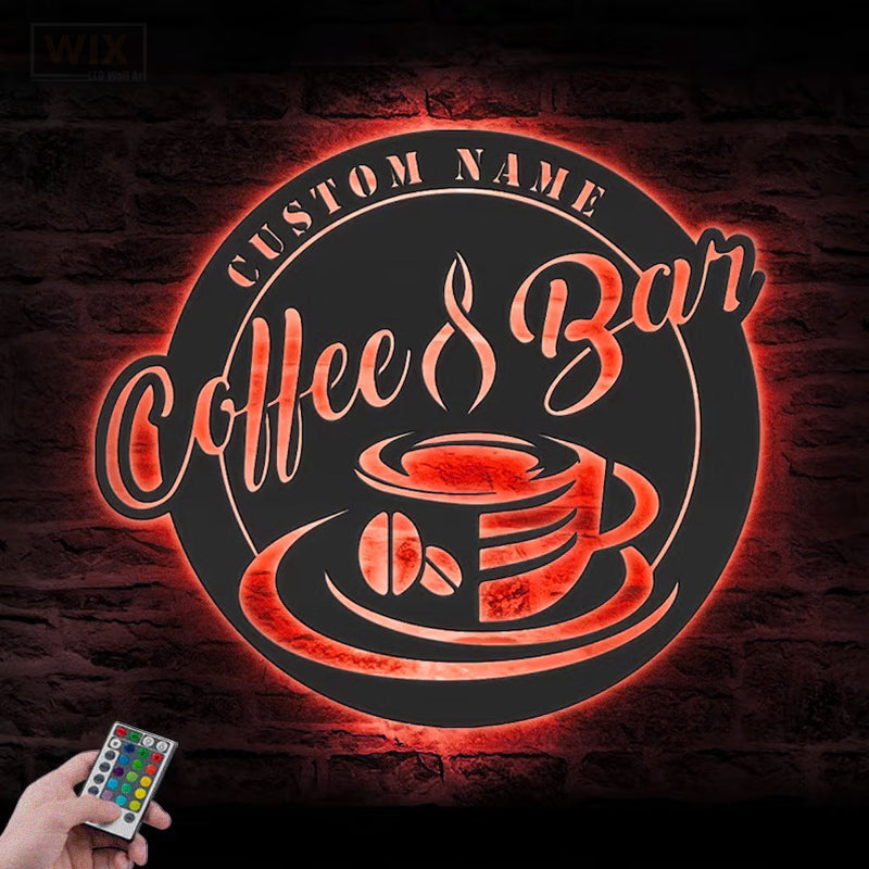 Coffee Shop Led Metal Sign - Wix Decor