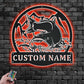 Fishing LED Metal Sign 
