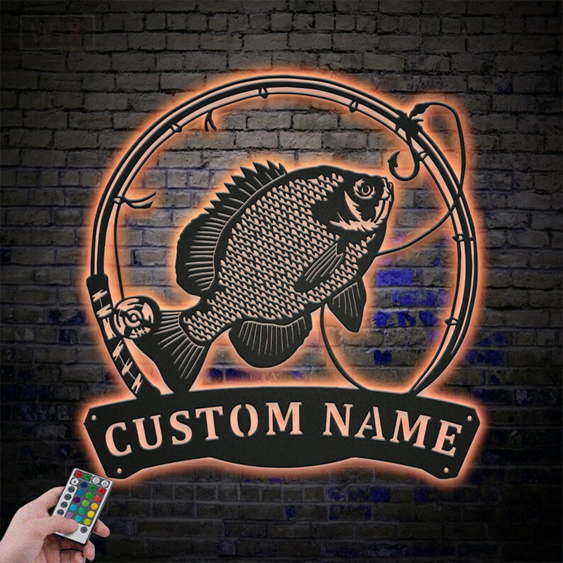 Fishing LED Metal Sign - Wix Decor