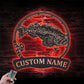 Fishing LED Metal Sign - Wix Decor