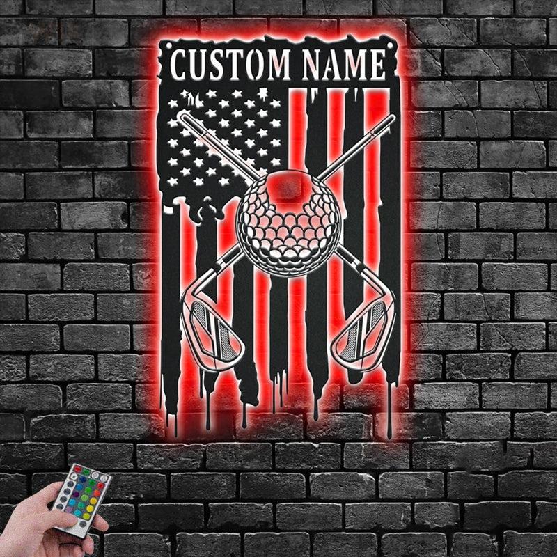 Gofl LED Metal Sign 