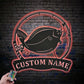 Fishing LED Metal Sign 